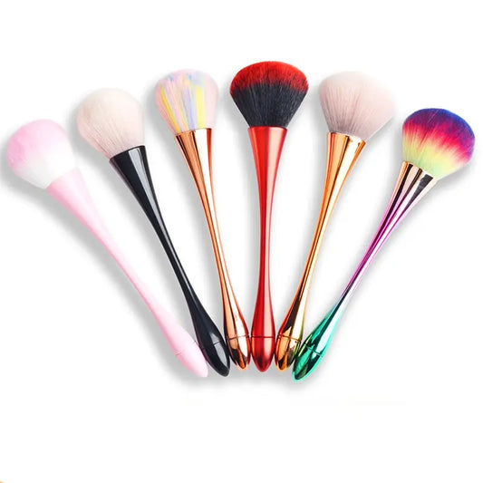 Ensemble de 6 pinceaux de maquillage dorés pour un look impeccable : pinceaux professionnels pour le visage, le nail art et plus encore!